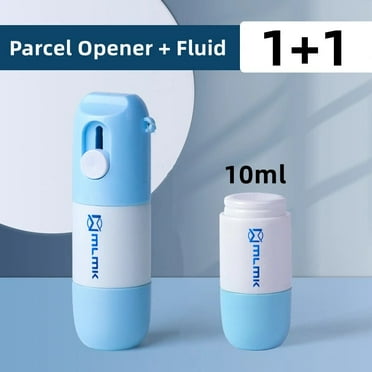 Thermal Paper Correction Fluid with Knife Parcel Box Opener Home Office Anti Peep Identity Information Privacy Protector Eraser 1 Opener 1 Fluid
