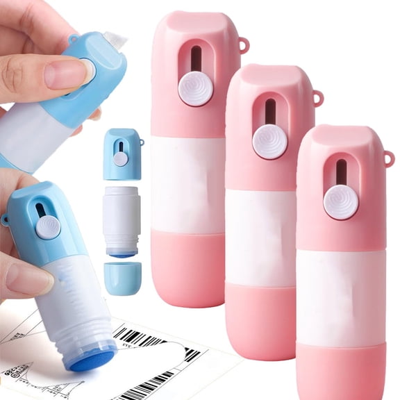Thermal Paper Eraser, 2-in-1 Box Cutter & Thermal Paper Eraser Pen for Covering Printed Information on Shipping Labels and Receipts