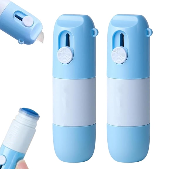 Thermal Paper Eraser Pen and Box Cutter, 2 in 1 Privacy Wipe Box Cutter, Shipping Label Eraser Thermal Paper Ink Remover, Multi-Function Correction Pen for Labels Packages Documents