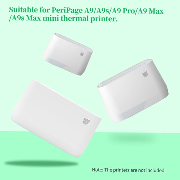 Thermal Paper,Oil-proof Friction-proof A9/a9s/a9 Pocket Mobile Printer Thermal Paper Sticker Friction-proof A9/a9s/a9 /a9 Max/a9s Max Pocket Sticky Paper Roll Full Sticky Thermal Paper