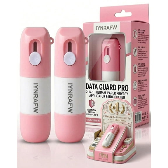 Thermal Paper Privacy Label Eraser Pen Correction Redacting Marker Fluid Privacy Wipe Mini Box Cutter Data Address Eraser Pens Mail Identity Theft Protection Remover Roller Stamp Water Based