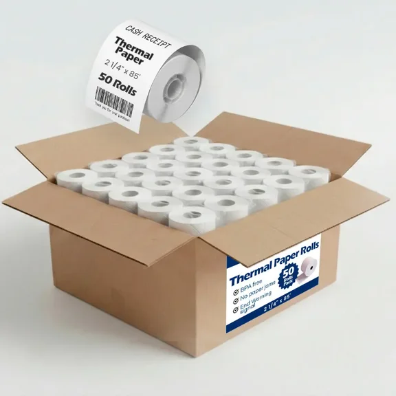 Thermal Paper Roll 2 1/4 x 85ft, 50 Roll Per Case