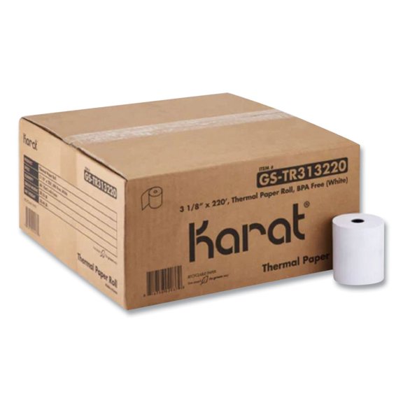 3.13 in. x 220 ft. Thermal Paper Rolls - White (50/Carton)