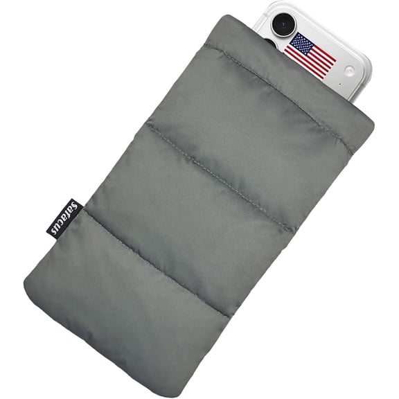Thermal Phone Case Prevent OVERHEATING in The Sun, Cellphone Pouch for Camping Prevents Freezing, Extends Battery Life, Outdoor Warm Cover Bags for iPhone, Samsung Galaxy (Grey)