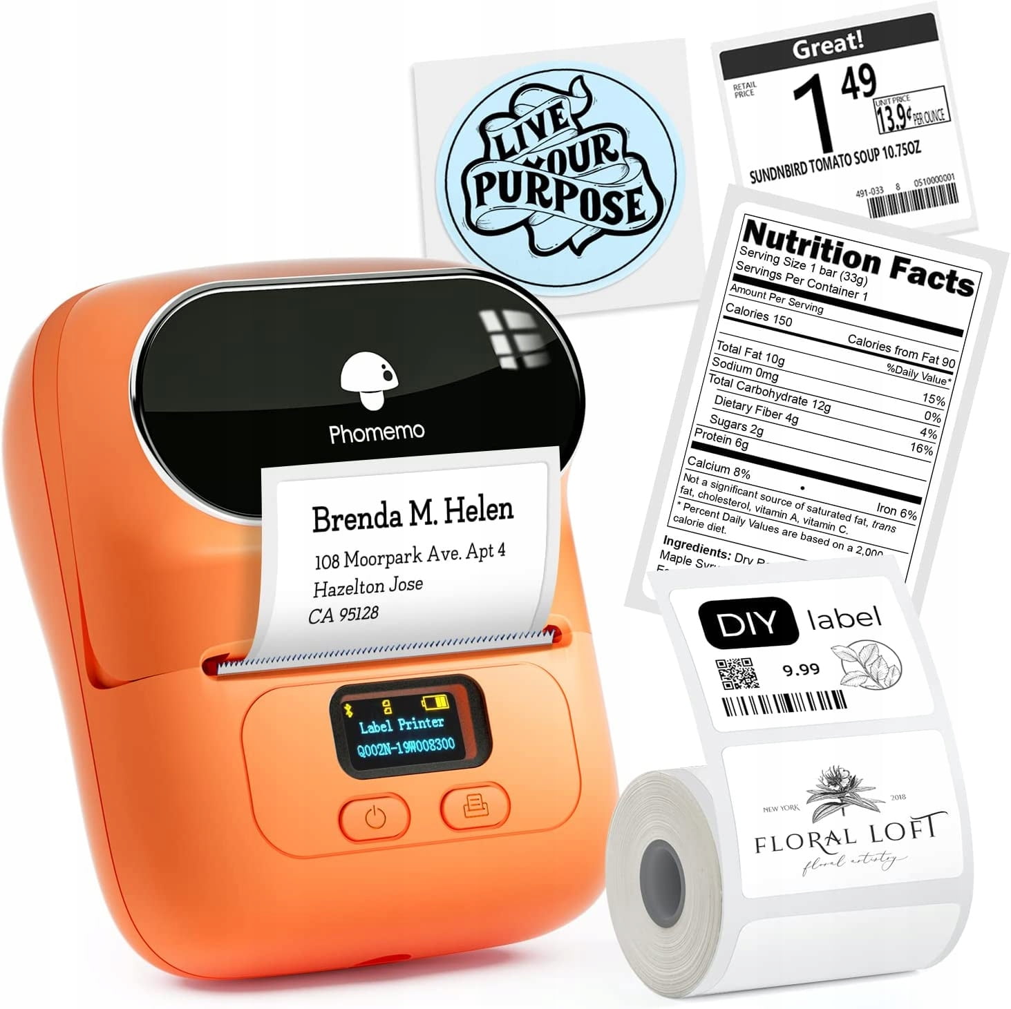 Thermal Printer Clothing Tag Barcode Printer Commercial Price Tag Printer