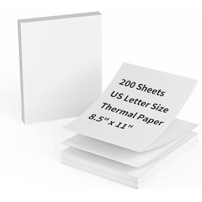 Thermal Printer Paper 8.5 x 11 Inch, 200 Sheets Letter Size Thermal Paper, Folded, Continuous, Perforated, Compatible with A4 Portable Thermal Printer