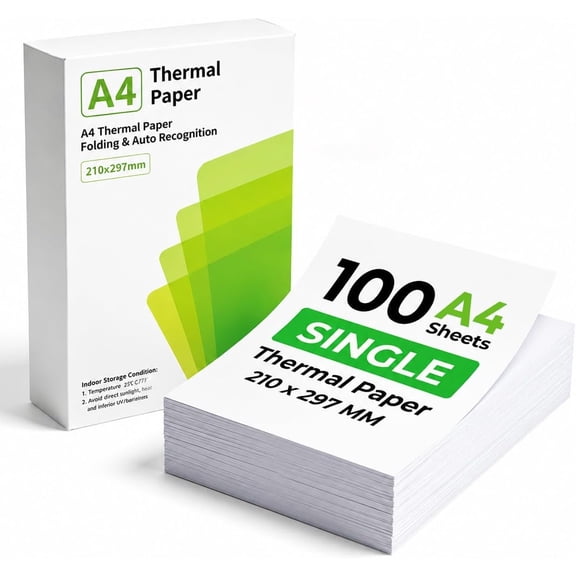 Thermal Printer Paper 8.5 x 11, Letter Inkless Printing Paper, 100 Sheets , Fade Resistant, Compatible with M834, A285M, M08F Portable Printers