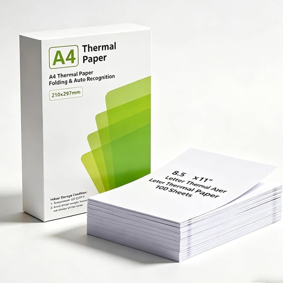 Thermal Printer Paper 8.5 x 11, Letter Inkless Printing Paper, 100 Sheets , Fade Resistant, Compatible with M834, A285M, M08F Portable Printers