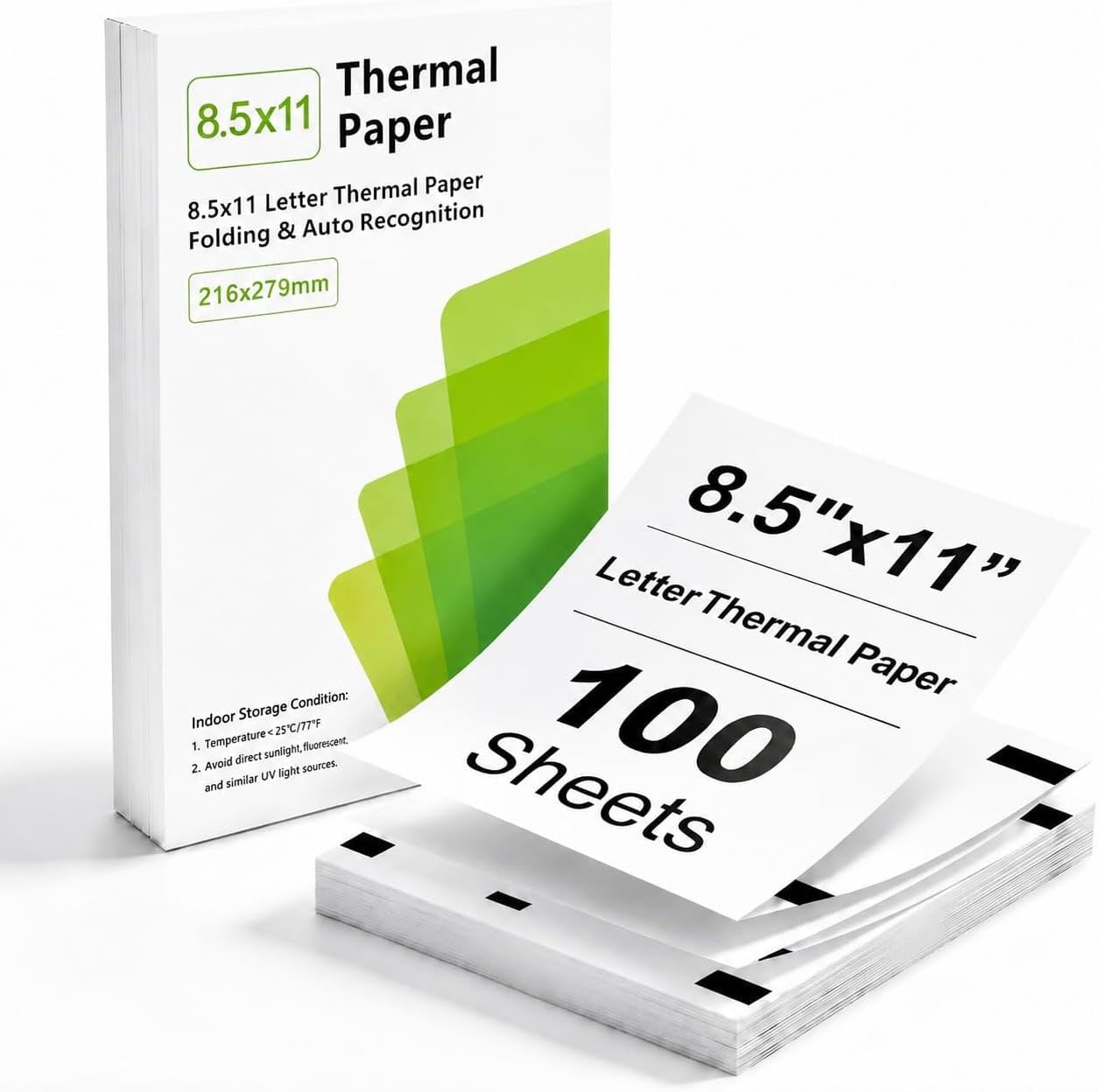 Prant Paper Thermal Printer Paper 8.5 x 11 Letter InklessPrinting Paper 100 Sheets ...