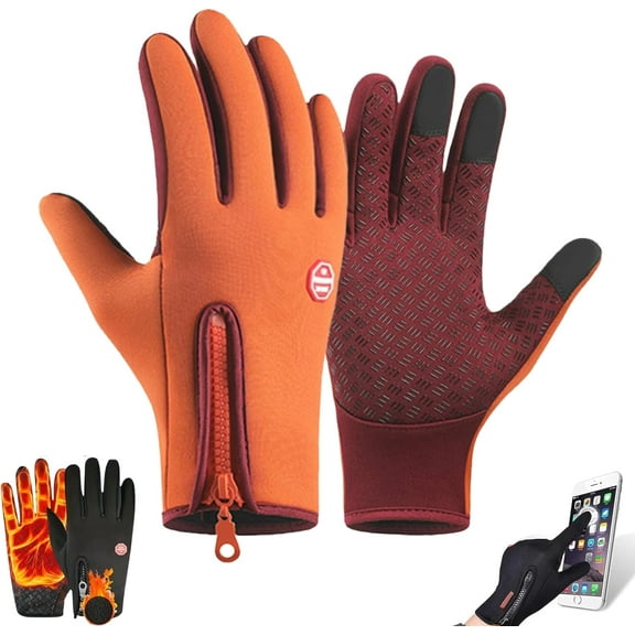 Thermal Pro All Weather Gloves, Waterproof & Windproof Thermal Non-Slip Gloves, Touch Screen Sports Glove
