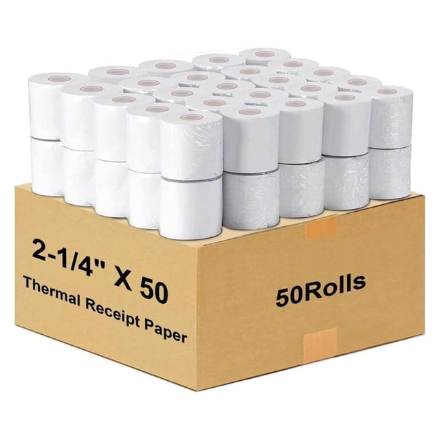 Alliance Thermal Receipt Printer Paper Rolls, 2 1/4 x 50, BPA Free, 50 Alliance Thermal Receipt Printer Paper Rolls, 2 1/4 x 50, BPA Free, 50