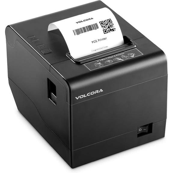 Thermal Receipt Printer, 80mm POS Printer w/Auto Cutter, USB/Wi Interface for Windows/MAC/Linux, ESC/POS Command Support Cash Drawer, High Speed Kitchen Printer, Wall Mount (Black)