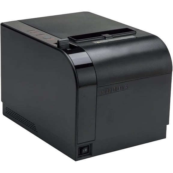 Thermal Receipt Printer, 80mm Receipt Printers, Thermal Pos Printer with Auto Cutter Support Cash Drawer,USB Serial Ethernet Support ESC/POS, Compatible with Windows/Mac/Linux