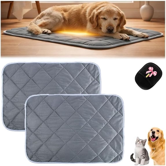 Thermal Reflection Pad for Dogs, 5-Layer Constant Temperature Keep Warmth System Self Heating Dog Mat Reflects Body Heat Washable Pet Pad Works on Any Surface
