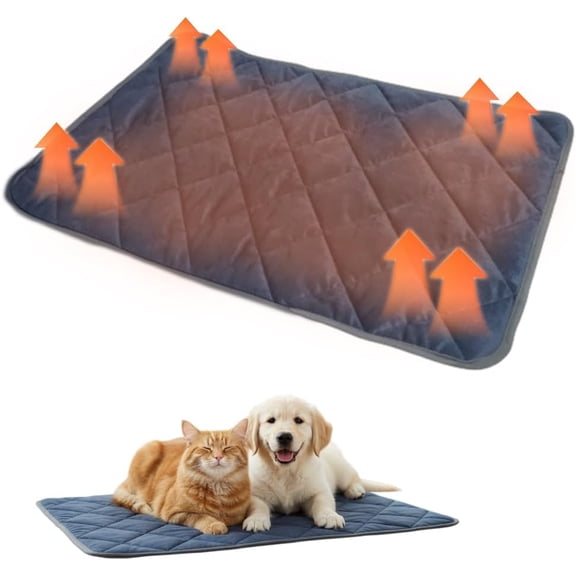 Thermal Reflection Pad for Dogs Cats, Soft Comfort Mat with Non-Slip Backing for Small and Large Dogs and Cats, Home and Travel Use