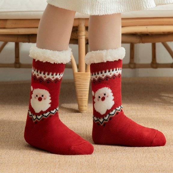 Thermal Sherpa Lined Slipper Socks for Women, Ultra Cozy & Fuzzy with Anti-Skid Sole, Perfect for Winter (Sizes 5-11)