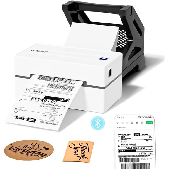 Thermal Shipping Label Printer, 4x6  Shipping Label Printer with Holder for Small Business, Compatible with , Android, Windows, , Chromebook, USPS, Ebay, Shopify