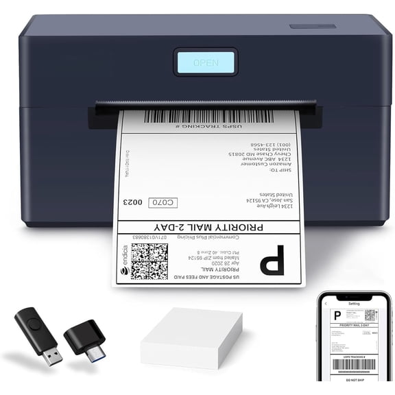 Thermal Shipping Label Printer for Small Businesses,4x6  Shipping Label Printer, Label Maker Support Android,, and Windows, for ,Ebay,Shopify,Etsy,USPS