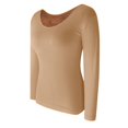 thumbnail image 1 of Thermal Shirt for Women Long Sleeve Crew Neck Tees Undershirts Fitted Tops for Women Winter Outfits Womens Shirts Casual, 1 of 5