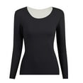 thumbnail image 1 of Thermal Shirt for Women Long Sleeve Crew Neck Tees Womens Undershirts Fitted Tops for Women Womens Fall Clothes Womens Fashion, 1 of 9