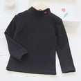 thumbnail image 1 of Thermal Shirts for Boys Black Girls Long Sleeve Undershirt Girls Turtleneck Tees Boys Fall Shirt Girls Plain T Shirts 6-7 Years, 1 of 3