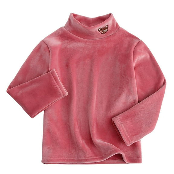 Thermal Shirts for Boys Red Long Sleeve Shirt Kids Boys Turtleneck Basic Tees Boys Fall Shirts Top for Girls 8-9 Years