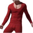 thumbnail image 1 of Thermal Shirts for Men Long Sleeve Crewneck Sweatshirts Stretchy Slim Pullover Mens Casual Solid Color Basic Athletic Workout Thermals Tops, 1 of 6