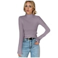 thumbnail image 1 of Thermal Shirts for Women Long Sleeve Tight Shirt turtle neck Undershirt Fitted Tops for Women Womens Fall Clothes Womens Clothes, 1 of 7