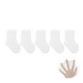 thumbnail image 1 of Thermal Socks Children's Solid Color Breathable Mesh Eyeliner 5pc Set Socks Quarter Socks Girls White XL, 1 of 9