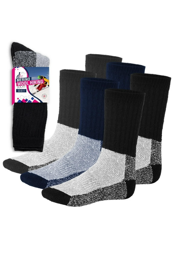 Thermal Socks Merino Wool Socks For Women and Men - 3 Pairs of Extra-Mens Warm Socks, Winter Socks, Hiking Socks, Boot Socks by Debra Weitzner
