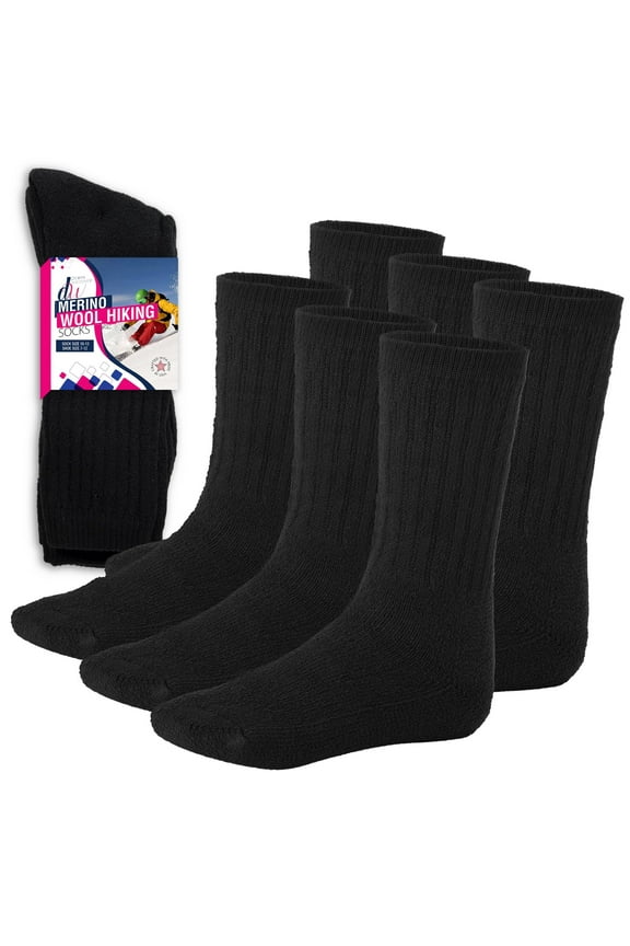 Thermal Socks Merino Wool Socks For Women and Men - 3 Pairs of Extra-Mens Warm Socks, Winter Socks, Hiking Socks, Boot Socks by Debra Weitzner