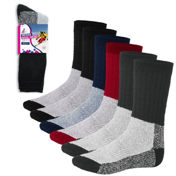 Thermal Socks Merino Wool Socks For Women and Men - 6 Pairs of Extra-Mens Warm Socks, Winter Socks, Hiking Socks, Boot Socks by Debra Weitzner