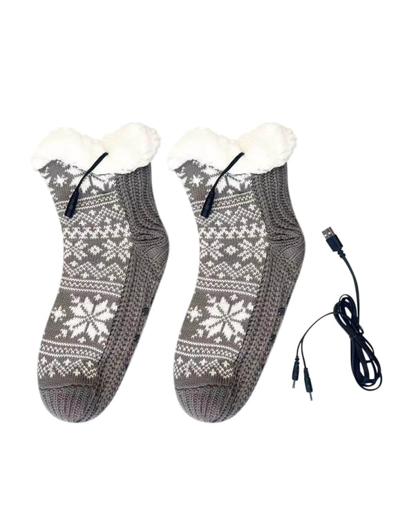 Thermal Socks for Women Heated Winter Socks for Cold Weather Warm Insulated Socks for Winter Heating Men and Women Heating Socks Warm Electric Heating Socks Christmas Socks Warm Socks Clearance