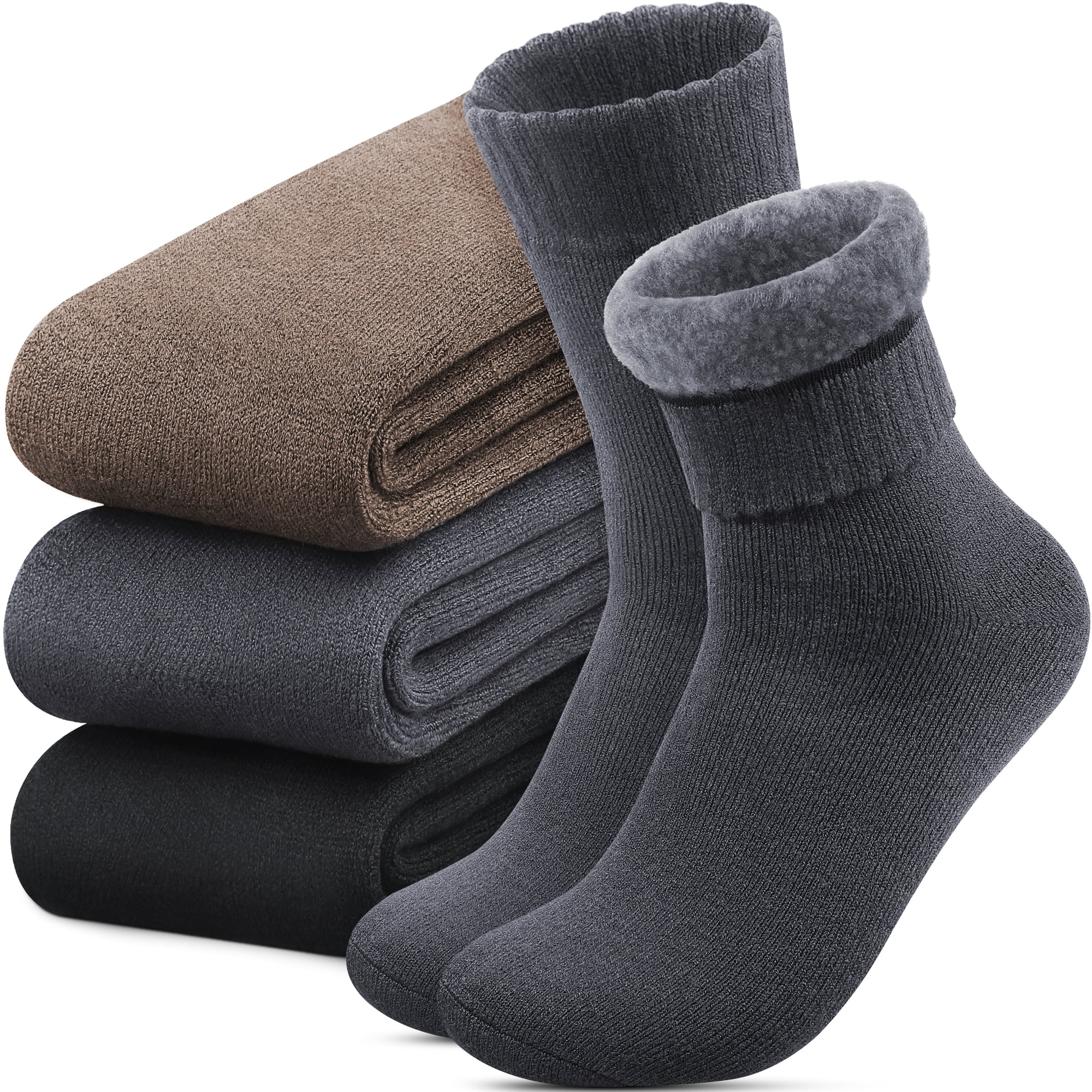 Thermal Socks for Men 6-13, Thick Winter Outdoors Warm Socks Mens, Soft ...
