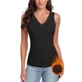 thumbnail image 1 of Thermal Tank Top for Women V Neck Lace Fleece Sleeveless Camisole Cami Vest Warm Base Layer Thermal Underwear Tops, 1 of 6