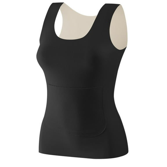 Thermal Tank Tops Women Underwear Tops Sleeveless Undershirt Cotton Camisole Women Warm Base Layer for Women Black XXL