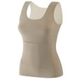 thumbnail image 1 of Thermal Tank Tops Women Underwear Tops Sleeveless Undershirt Cotton Camisole Women Warm Base Layer for Women Khaki XXL, 1 of 4
