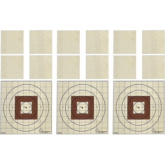 InternalEnergy Extra-Bright Paper Thermal Square 1 Layer Shooting Targets 3 pack