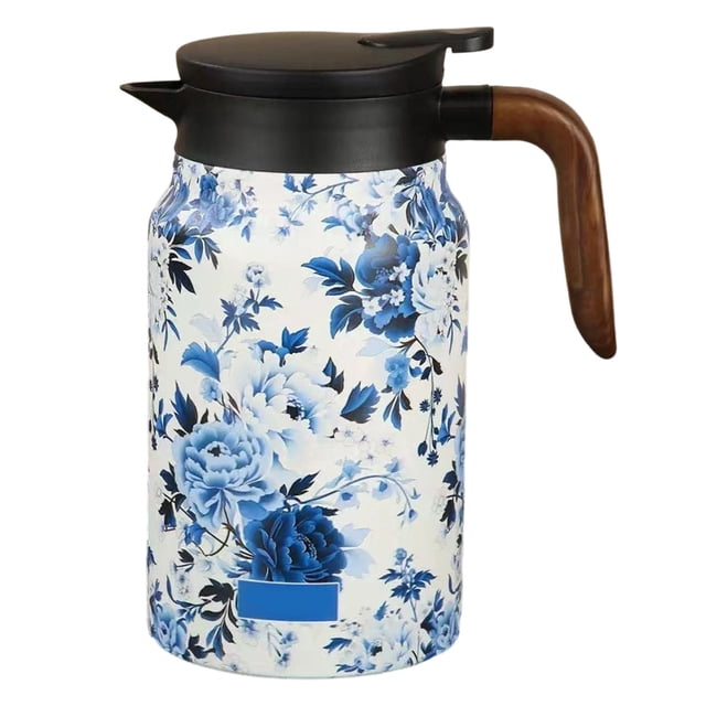 Thermal Teapot With Infuser,50 oz,316 Stainless Steel Insulated Tea Pot,Detachable Filter, One Hand Pour Spout, Large Capacity Hot Tea Coffee Kettle for Home