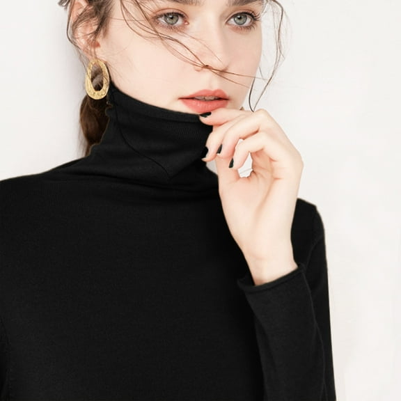 Thermal Tops for Women Long Sleeve turtle neck T Shirt Womens Undershirts Fitted Tops Fall Clothing Womens Outfits