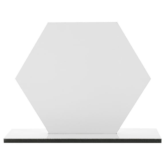 NIAIZEK White Hexagon Wooden Photo Frame for DIY Sublimation Craft Decor 1Pack