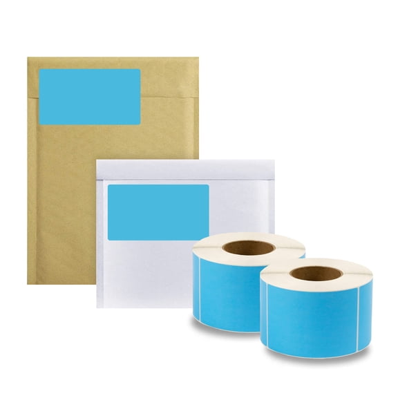 Thermal Transfer Labels Dark Blue Matte Finish Perforated 4000 count 4 x 6 in 3 in Core