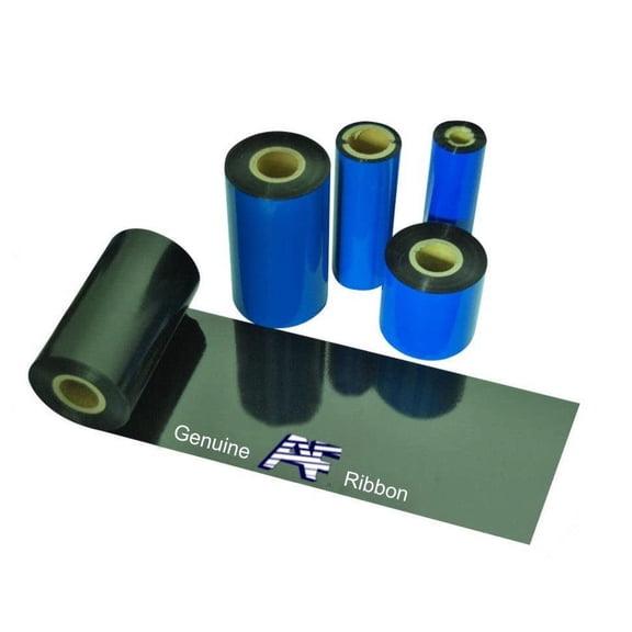 Thermal Transfer Ribbon by Accurate Films for Zebra Printer, Case of 12, 6.00" x 1,476' (152mm X 450m), 1" Core, Black. Multi Purpose Resin Enhanced Wax Ribbon for Label, Tag & Bar