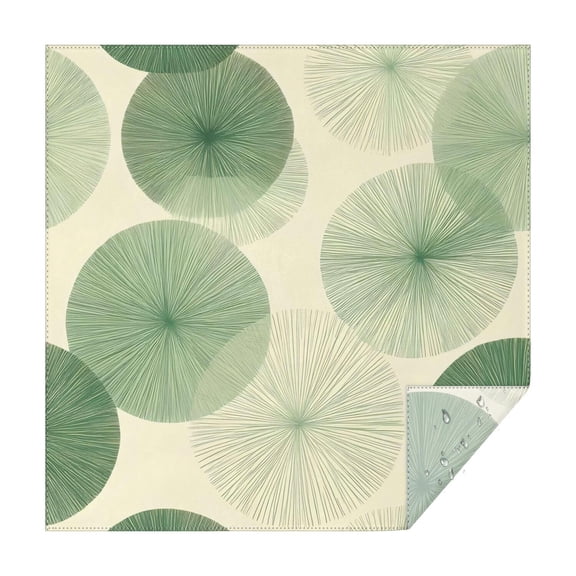 Green Tie Dye Overlay Pattern Square Tablecloth,Waterproof Square Table Cover,Wipeable Spillproof Washable Table Cover for Home Kitchen Party Decor 60"x60"(152x152cm)