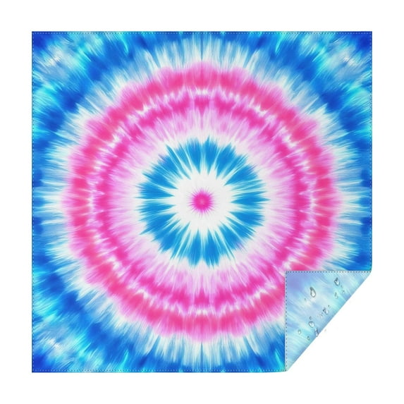 Colorful Mandala Tie Dye Pattern Square Tablecloth,Waterproof Square Table Cover,Wipeable Spillproof Washable Table Cover for Home Kitchen Party Decor 60"x60"(152x152cm)
