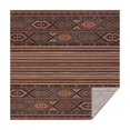 thumbnail image 1 of Brown Boho Tribal Hexagons and Stripes Pattern Square Tablecloth,Waterproof Square Table Cover,Wipeable Spillproof Washable Table Cover for Home Kitchen Party Decor 42"X42"(107x107cm), 1 of 6