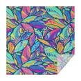 thumbnail image 1 of Blue Pioneer Flower and Leaf Pattern Square Tablecloth,Waterproof Square Table Cover,Wipeable Spillproof Washable Table Cover for Home Kitchen Party Decor 52"x52"(132x132cm), 1 of 6