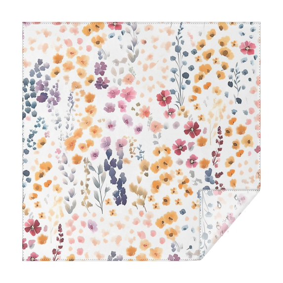 Pioneer Flower Floral Print Pattern Square Tablecloth,Waterproof Square Table Cover,Wipeable Spillproof Washable Table Cover for Home Kitchen Party Decor 60"x60"(152x152cm)