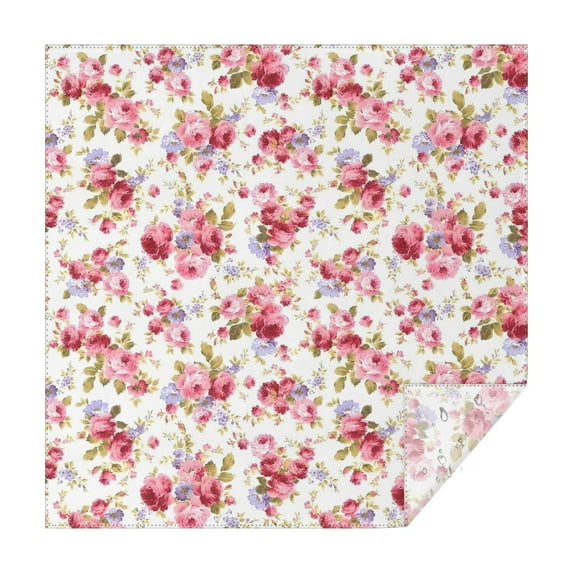 Pioneer Flower Floral Print Pattern Square Tablecloth,Waterproof Square Table Cover,Wipeable Spillproof Washable Table Cover for Home Kitchen Party Decor 60"x60"(152x152cm)