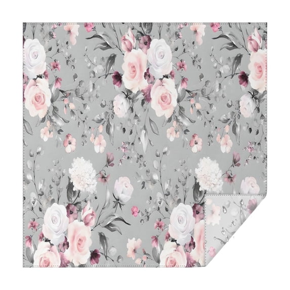 Pioneer Flower Floral Print Pattern Square Tablecloth,Waterproof Square Table Cover,Wipeable Spillproof Washable Table Cover for Home Kitchen Party Decor 42"X42"(107x107cm)